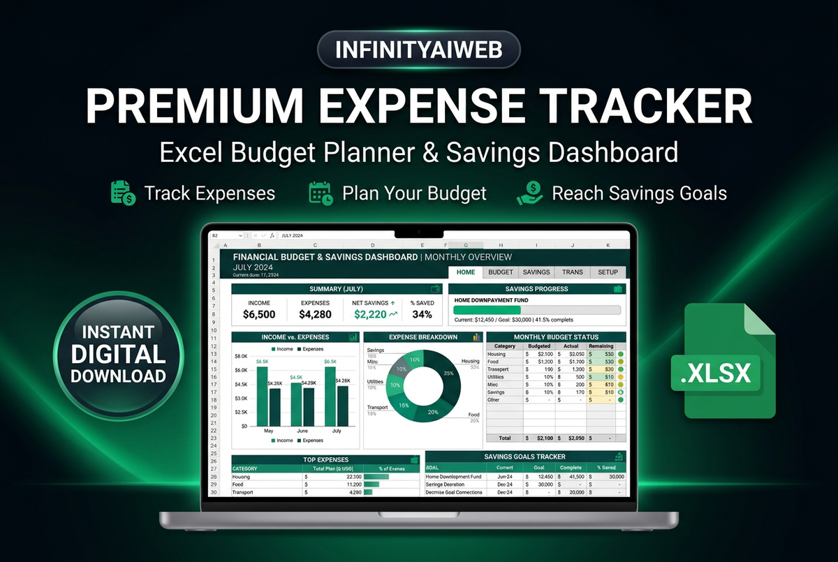 Premium Expense Tracker – InfinityAIWeb