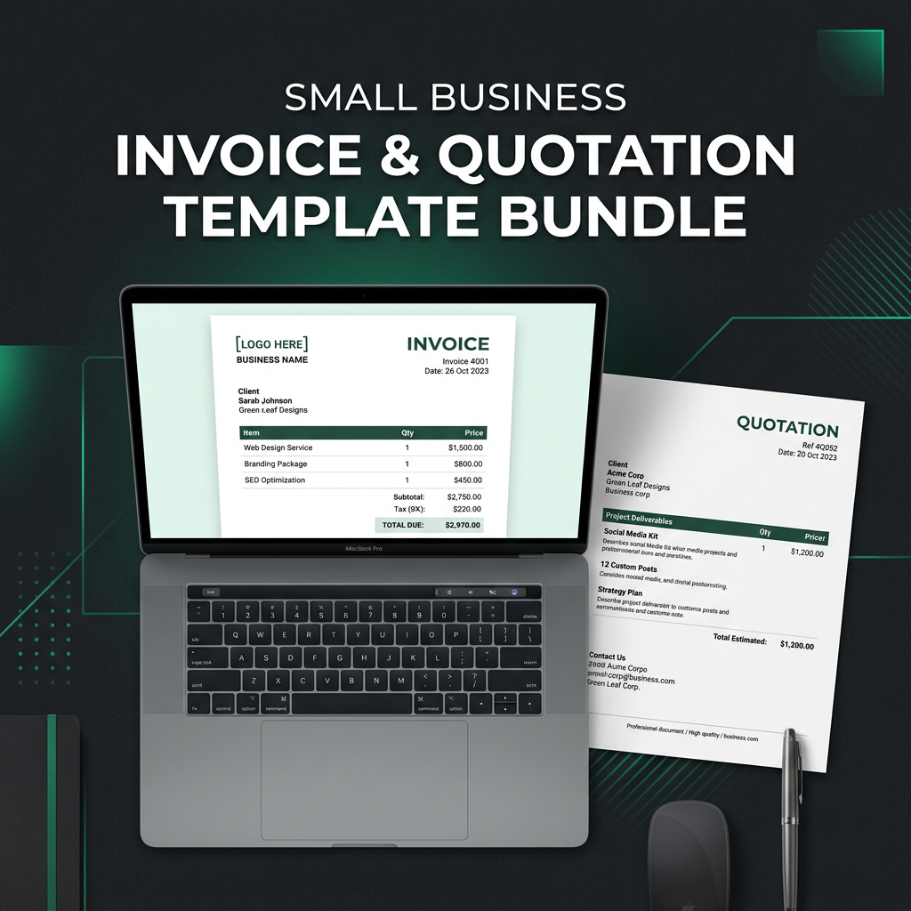 Small Business Invoice & Quotation Template Bundle